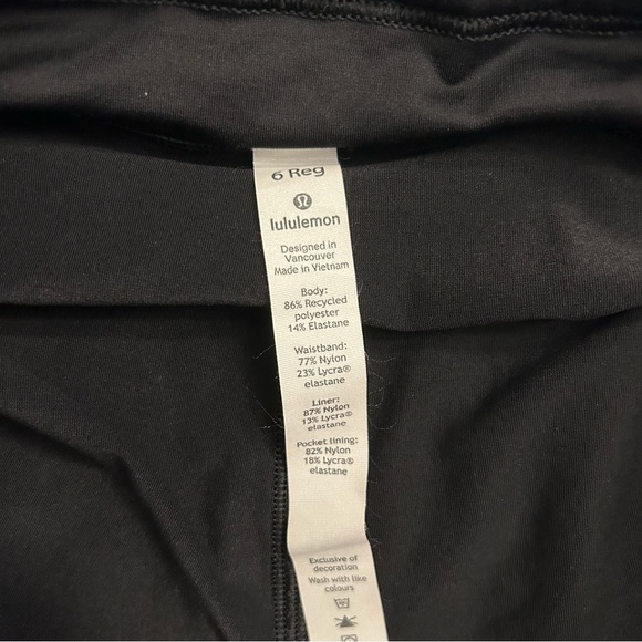 LULULEMON PACE RIVAL SKIRT IN BLACK MID RISE SIZE 6 REGULAR 13 INCH - Picture 13 of 14
